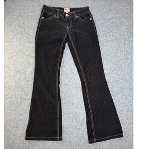 TWLL Twenty Two Women's Black Corduroy Flare Pants Size 27